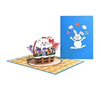 Elnwnnkc Ensemble de cartes de vœux 3D pour chien de Pâques, fournitures de cartes de bénédiction pour mariage, anniversaire, garçons et filles