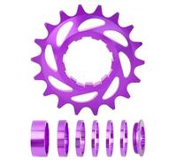 Elnwnnkc Ensemble de Conversion à Vitesse Unique 16T 18T, avec Anneaux de Verrouillage d ' espacement de Cassettes pour vélos à Plusieurs Vitesses, pignons à Cassettes Simples