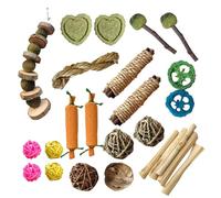 Elnwnnkc Ensemble de Jouets en Bois pour Hamster et Petit Animal de Compagnie, Soins molaires pour rongeurs, Jouet d ' Exercice pour des Dents saines et de la, bâton à croquer