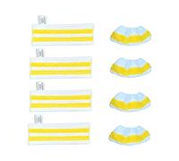 Elnwnnkc Ensemble de recharges de tampons pour vadrouille à Vapeur réutilisables, Chiffons en Microfibre Blancs pour l ' Entretien du et Les tâches d ' essuyage des Buses à la Maison