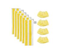 Elnwnnkc Ensemble de recharges de tampons pour vadrouille à Vapeur réutilisables, Chiffons en Microfibre Blancs pour l ' Entretien du et Les tâches d ' essuyage des Buses à la Maison