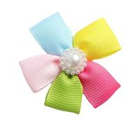 Elnwnnkc Épingle à cheveux multicolore en forme de fleur pour Yorkshire Terriers - Couleur vive - Pour petit chien - Utilisation quotidienne - Décoration tendance