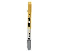 Elnwnnkc Et stylo pinceau double face argenté marqueur pinceau de couleur métallique pour écrire sur papier pierre céramique cuir tissu stylo de lettrage décoratif