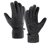 Elnwnnkc Gants d ' équitation Coupe-Vent pour Temps Froid, Gants de Cyclisme dotés d ' écrans tactiles, Doublure Thermique et poignée antidérapante pour la Paume, Cyclisme d ' Hiver