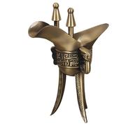 Elnwnnkc Gobelet à pied triangulaire unique, robuste, design Kirsite, accessoires antiques pour les amateurs de vin, vieux gobelet à mélange de métal