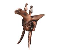 Elnwnnkc Gobelet à pied triangulaire unique, robuste, design Kirsite, accessoires antiques pour les amateurs de vin, vieux gobelet à mélange de métal