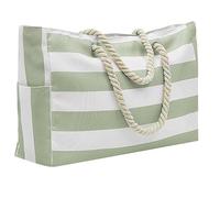 Elnwnnkc Grand fourre-tout de plage, imperméable, résistant, de plage avec fermeture éclair, fourre-tout de, fournitures pour femmes, sacs de voyage pour femmes, voyage avec pochette à