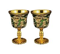 Elnwnnkc Grands verres à boire en alliage, 2 pièces, Design artistique du vieux monde, pour usage intérieur et extérieur, gobelets à boissons traditionnels européens
