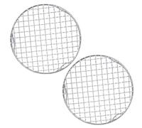 Elnwnnkc Grille De Refroidissement Ronde Multifonctionnelle pour Barbecue Professionnel Texture en Acier Inoxydable Adaptée À La Cuisson Et Grillades du Pain