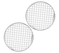 Elnwnnkc Grille De Refroidissement Ronde Multifonctionnelle pour Barbecue Professionnel Texture en Acier Inoxydable Adaptée À La Cuisson Et Grillades du Pain