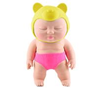 Elnwnnkc Jouet Compressible Bébé Poupée Doux Extensible Décompression Soulagement du Stress Fidgets Autismes Faveur Main Soulagement De La Pression Poupée Décompression Soulageur