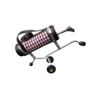 Elnwnnkc Jouet De Chariot À Damier Construction en Métal L'échelle 1/12 avec Conception Carreaux en Cuir pour Maisons Poupées Scène Sportive Maisons Poupées Portables