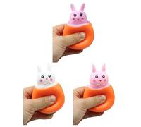 Elnwnnkc Jouet De Lapin Carotte Compressible pour Popup Nouveauté Pince À Main pour Autistes Accessoires Fête Carrot Stress Squeeze