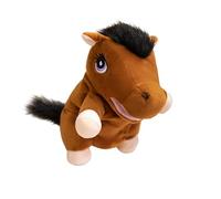 Elnwnnkc Jouet Interactif en Peluche De Marionnette À Main avec Mâchoire Articulée Cheval Doux pour Jeu Rôle Activités Fête d'anniversaire Noël Jouet Cheval