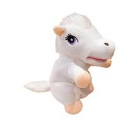 Elnwnnkc Jouet Interactif en Peluche De Marionnette À Main avec Mâchoire Articulée Cheval Doux pour Jeu Rôle Activités Fête d'anniversaire Noël Jouet Cheval