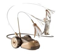 Elnwnnkc Jouet interactif intelligent avec modes de vitesse pour éviter les obstacles, mouvement irrégulier pour chats actifs, jouet d'exercice