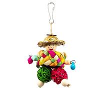 Elnwnnkc Jouet molaire pour perroquets en papier/rotin - Morsures molaires - Coloré - Oiseau ennuyeux à mâcher