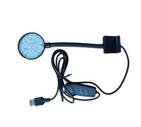 Elnwnnkc Lampe LED à spectre complet pour aquariums - Clip sur USB - Luminosité réglable pour coraux, divers aquariums éducatifs