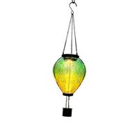 Elnwnnkc Lampe solaire en forme de montgolfière étanche à suspendre - Lumière LED décorative avec éclairage LED chaud - Lampes solaires à suspendre en plein air