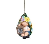 Elnwnnkc Lampe solaire portable Statue Sculpture pour jardin, chemins, terrasses, paysage avec effets de lumière apaisants, étanche