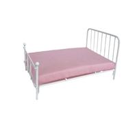 Elnwnnkc Lit Blanc pour Maisons De Poupées Accessoire À Échelle 1/12 avec Matelas Et Oreiller Améliore Le Réalisme dans Le Cadre d'un Lit À Usage Quotidien