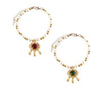 Elnwnnkc Lot de 2 colliers de perles en strass pour chiens et chats avec clochettes pour petits chiens et chats