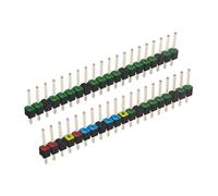 Elnwnnkc Lot de 2 connecteurs mâles, broches droites à une rangée d'espacement de 2,54 mm pour une connexion sans problème