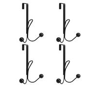 Elnwnnkc Lot de 4 crochets de montage pour dessus de porte avec inserts en éponge douce, idéal pour l'organisation de la maison, peut supporter jusqu'à 9 kg chacun pour serviettes, vêtements, chapeaux