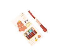Elnwnnkc Lot de 4 stylos à gel rétractables avec animal de dessin animé, pointe de 0, 5 mm, fluide pour les étudiants, stylo à gel professionnel pour écriture lisse et bureau