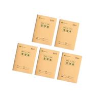 Elnwnnkc Lot de 5 cahiers d'écriture quadrillés/lignés 12 x 17 cm pour devoirs personnels 16 feuilles chacun pour les étudiants