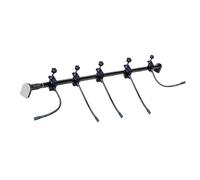Elnwnnkc Lot de 5 crochets de Noël extensibles en métal à fixation murale pour couronnes de vacances, décorations lumineuses réglables pour plantes de Noël