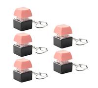 Elnwnnkc Lot de 5 interrupteurs mécaniques colorés avec porte-clés portable pour amateurs de claviers