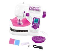 Elnwnnkc Machine À Coudre De Simulation Réaliste pour Jouet Électrique Activité Jeu Simulation Construction Compétences en Plastique Sûre Conception Jeu Rôle Sewing Machine Toy