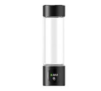 Elnwnnkc Machine à Eau Rechargeable à hydrogène de 460 ML avec Affichage LED et Construction Pratique en Verre à Haute teneur en Borosilicate pour Adultes Bouteille d ' Eau Rechargeable USB C Protium