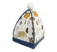 Elnwnnkc Maison de décongélation pour Animaux de Compagnie avec Coussinet Amovible pour Pipi, nid en Polaire Douce pour rongeurs Nains, abri Lavable pour Petits Animaux de 15, 5 cm de Large