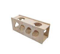 Elnwnnkc Maison tunnel pour hamster - Jouet pour petit animal de compagnie - Cachette en bois - Décoration d'habitat pour écureuils