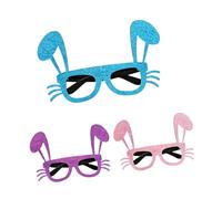 Elnwnnkc Monture de lunettes colorée sur le thème de pâques, 3 pièces, jolies lunettes de Cosplay pour adultes et lors de la célébration du printemps, monture de lunettes de pâques
