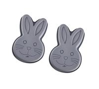 Elnwnnkc Moules à gâteaux en Silicone pour lapins, 2 pièces, lavables lave-vaisselle pour des gâteaux de forme parfaite à chaque fois