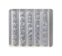 Elnwnnkc Moules à Ongles multifonctionnels, Moule de d ' Ongles, thème de, Petits Accessoires, moules adaptés Accessoires d ' amélioration, Moule en résine de Coquille