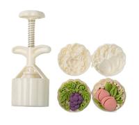 Elnwnnkc Moules De Fabrication Gâteaux Lune Robustes Conviviaux Moule Fabrication avec Tampon Pêche Et Raisin pour Friandises Festival Coupe-