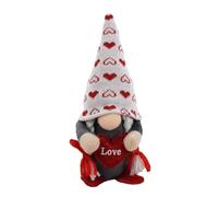 Elnwnnkc Nains de Saint-Valentin en peluche avec cœur - Décoration de table scandinave - Cadeau de mariage - Poupées de bénédiction mystère d'amour