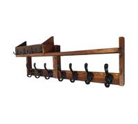Elnwnnkc Organisateurs d ' étagères murales Robustes avec Base en métal renforcé et Plate-Forme en Bois pour Objets Lourds, unité de Rangement Murale décorative pour la Maison et Le Bureau