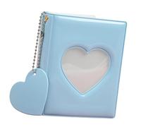 Elnwnnkc Organisateurs De Cartes Photo Découpées en Forme Cœur Petit Album Photo À La Mode 3 Pouces avec 32 Pochettes Classeur D'images Fan D'idole Organisateurs Photos sur Le Thème l'amour