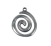 Elnwnnkc Pendentif à breloque tourbillon couleur argent, étiquettes suspendues pour la fabrication de bijoux, accessoires de bricolage, résultats de bijoux, Kit de fabrication de composants