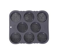 Elnwnnkc Plateau à pain en silicone à 8 trous pour la cuisson de petits faits maison, muffins, ne colle pas, substance permanente de qualité alimentaire, immunité à la, étendue de cuisson du pain