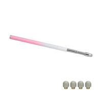 Elnwnnkc Pointeur d'écran rétractable, blanc vers B | Pointe de stylo en maille souple, construction en métal extensible pour tableaux d'enseignement, rédaction de notes