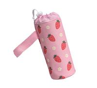 Elnwnnkc Porte-bouteille thermique résistant aux chocs avec poignée renforcée pour étudiants, motif étoile de mer, crème glacée, fraises