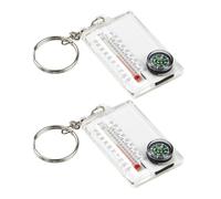 Elnwnnkc Porte-clés de thermomètre de Boussole de Guidage de Taille, Porte-clés de Boussole de randonnée, Pendentif de thermomètre