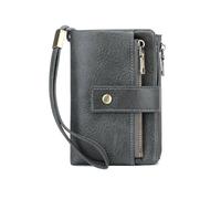 Elnwnnkc Portefeuille en Cuir pour Femmes Blocage Pochettes À Trois Volets Porte-Cartes Pochettes pour Dames À Main avec Fenêtre Transparente Porte-Cartes De Crédit À Trois Volets