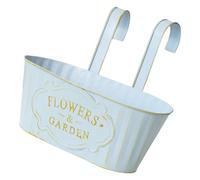 Elnwnnkc Pots de fleurs à suspendre en fer à fixer au mur pour intérieur ou extérieur - Seau en métal - Panier de fleurs avec crochets amovibles